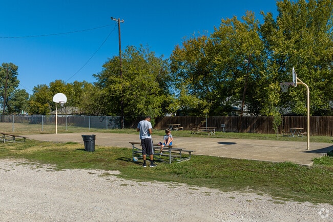 Basketball games are common at Adams Street Park in Wilmer.