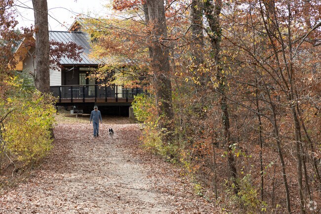 Greenway Farms has a convention center building as well as trails and a dog park.