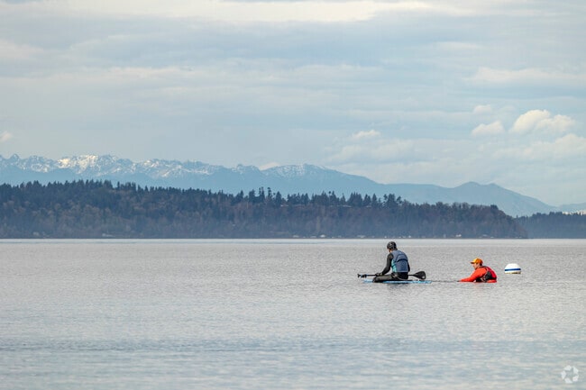 Residents can take a break to enjoy the view off the coast of Three Tree Point.