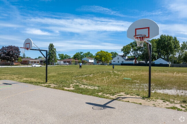Kids can play some hoops during recess at Jefferson Middle School in Saint Clair Shores.