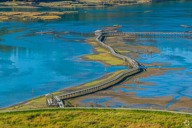 The Nisqually National Wildlife Refuge has extensive boardwalks for The Seasons residents.