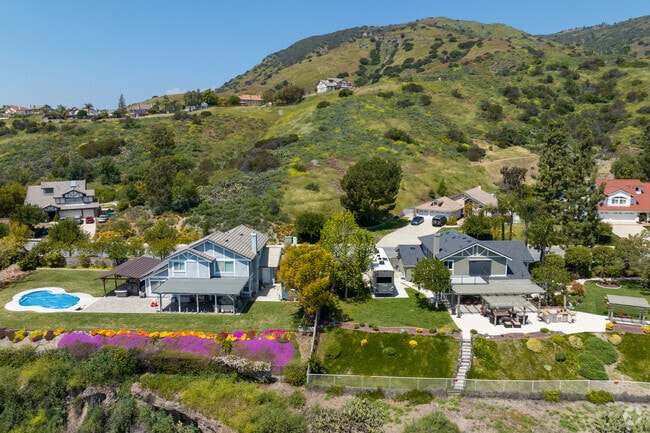 Beautiful homes with huge lots that lie against the hills of San Dimas.