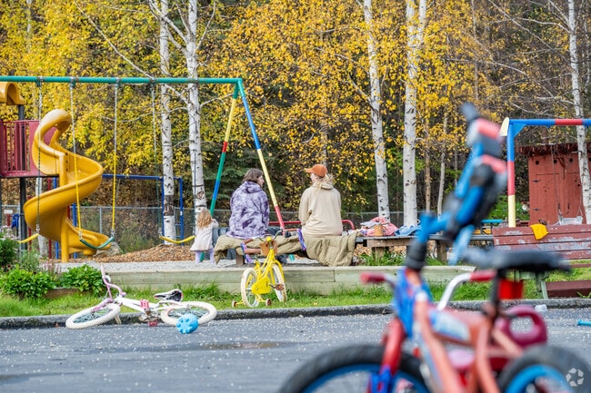 The Ester Community Park features a playground, bicycles, open fields, and an amphitheater.