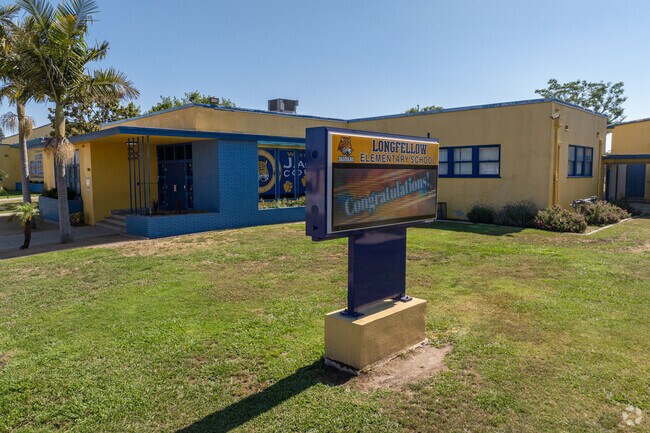 Longfellow Elementary School in Compton serves grades K-8 with a focus on academic excellence.