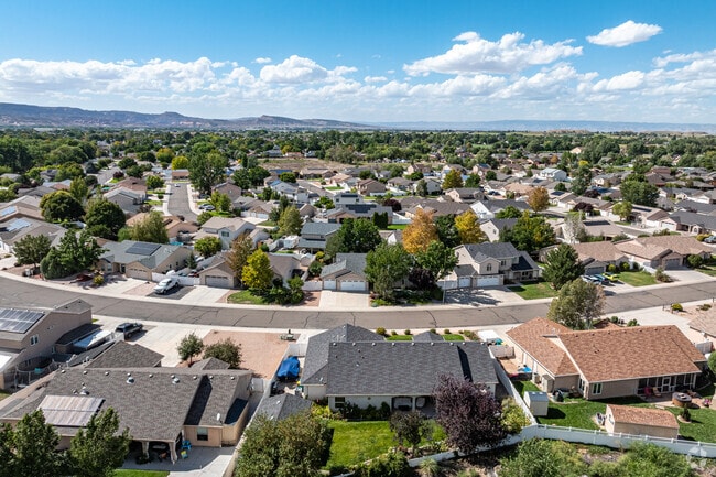 Near the downtown of the Fruita neighborhood shows the blend of nature and suburban living.