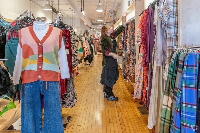 Shops in Northampton are accessible easily to residents of Conway, like the clothier 25 Central.