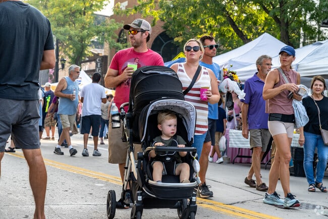 Visit the Farmers' Market on Broadway, held each Wednesday, for local produce and refreshments.