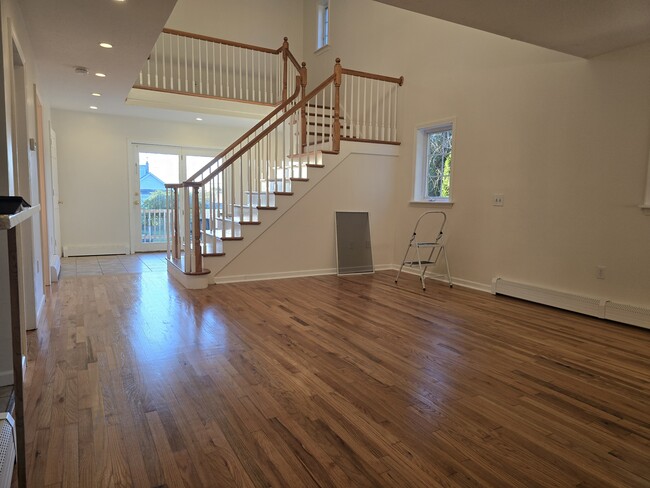 Freshly refinished wood floors