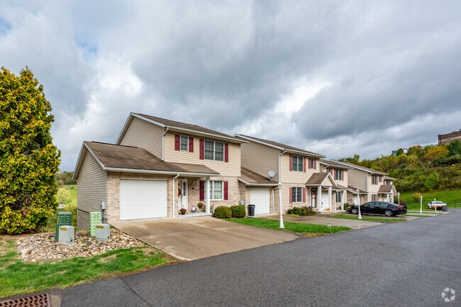 A row of Townhouses are plentiful in the relatively quiet neighborhood of Mileground.