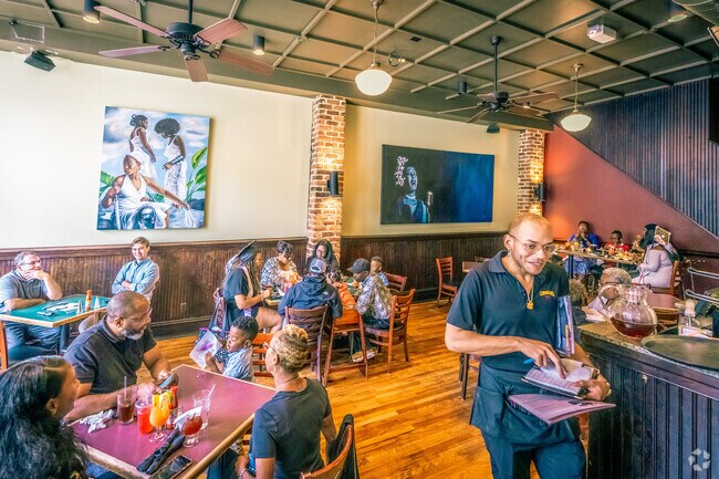 A Richmond eatery buzzes with vibrant energy during the lunch rush.