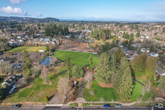Aerial view of Schiffler Park in Central Beaverton.