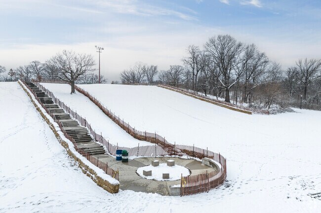 The sledding hill at the Dan Ryan Woods is one of the few sledding hills in the Chicago area.