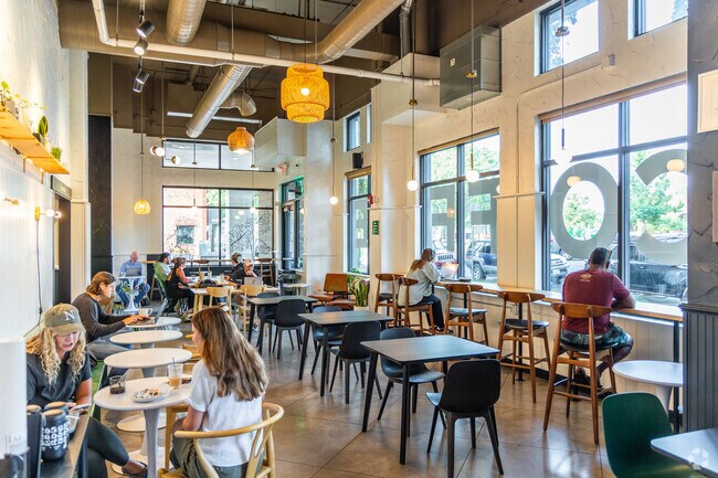 Airy cafes serve  University Park students and residents alike.