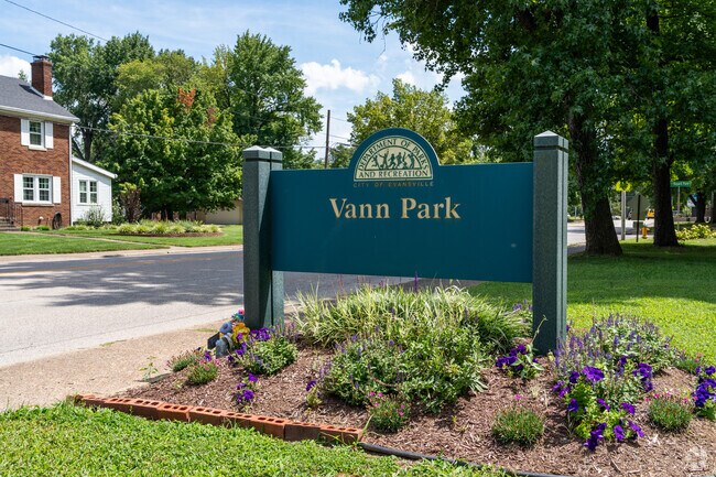 Vann Park offers local residents a playground, picnic tables, and green space.