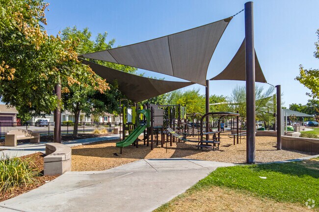 There are shaded playgrounds for kids at Neel Park in Ceres.