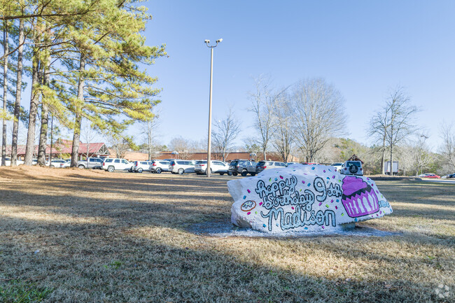 Griggs Road Elementary School boulder.