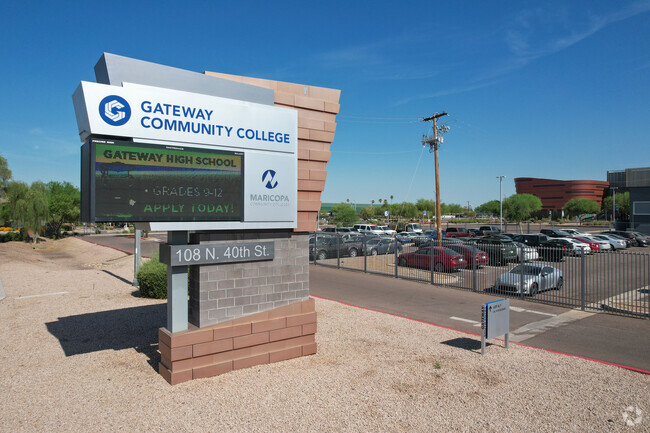 Gateway High School is located in its community college campus in the Sky Harbor neighborhood.