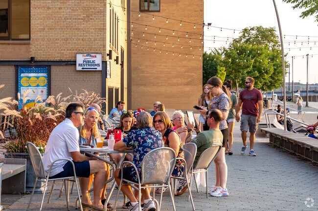 There are several restaurants located in and around Olde North that offer outdoor dining.