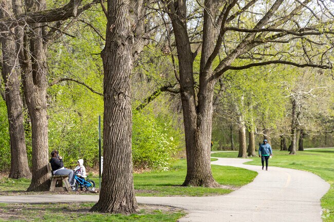 The Dan Ryan Woods has miles of paved hiking trails for Marquette Park residents to enjoy.