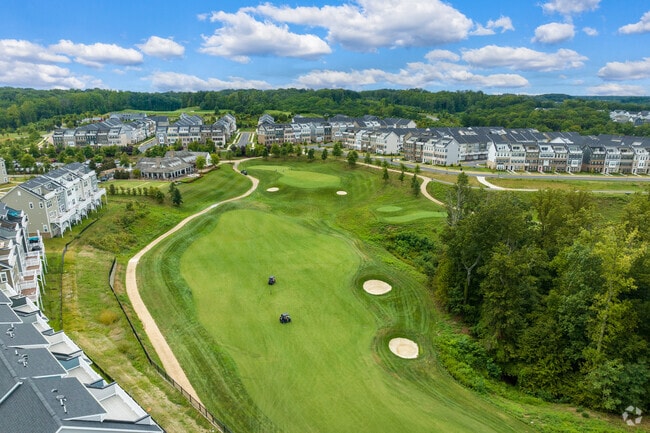 Potomac Shores features a scenic golf course surrounded by condos and townhomes.