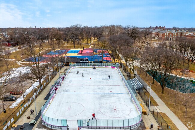 Delray residents enjoy the only regulation sized outdoor hockey rink in Detroit.