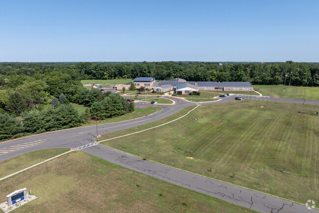 Ashbrook Elementary School has a beautiful campus set back off the road.