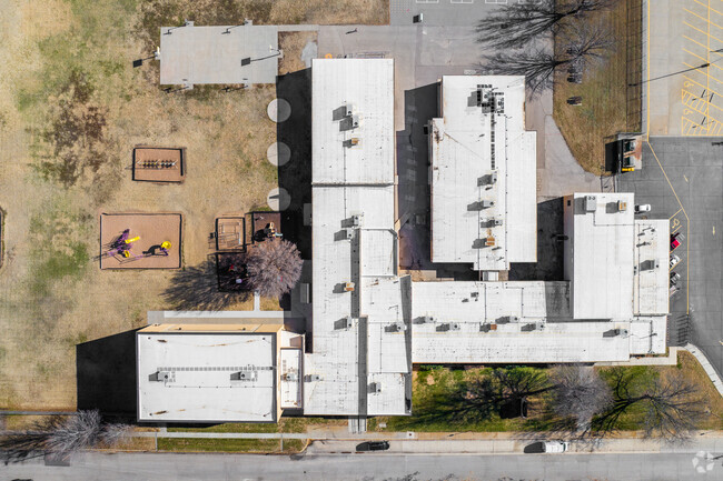 This is a top down view of Abilene Elementary School.