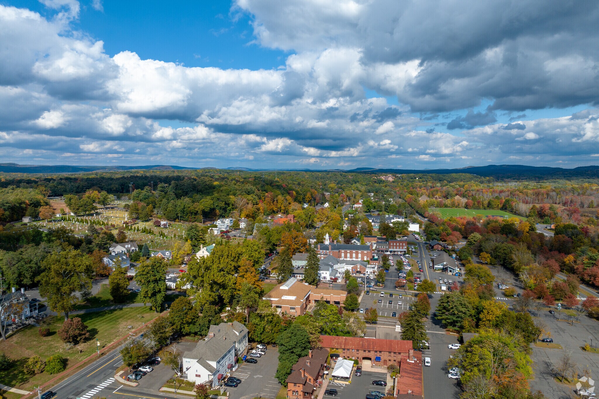 East Weatogue in Simsbury is known for its suburban feel and proximity to natural landscapes.
