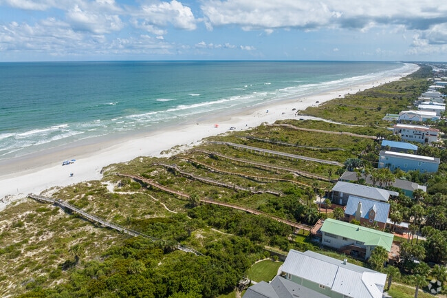 Beachfront homes have their own private boardwalk to the ocean at Butler and Crescent Beach.