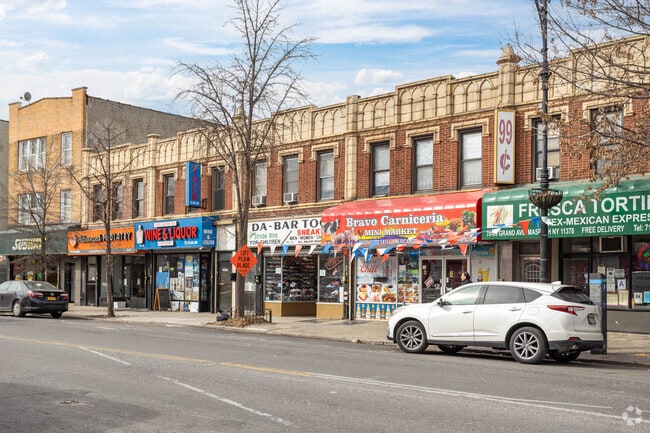 There are many businesses along Flushing Avenue in the Maspeth community.