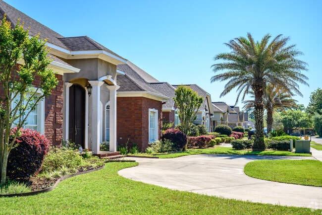 Spring Valley homes in Mobile, AL are surrounded by different plants including palm trees.