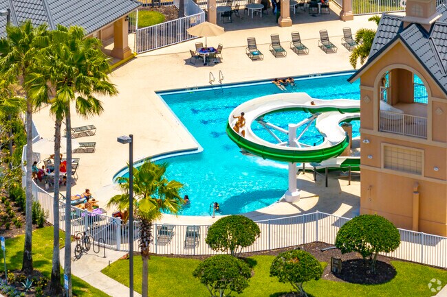 Big Hawk features a fast water slide and large pool to beat the Florida heat in Falcon Trace.