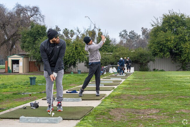 Two Goshen friends meet early for a round of golf at Valley Oaks Golf Course.