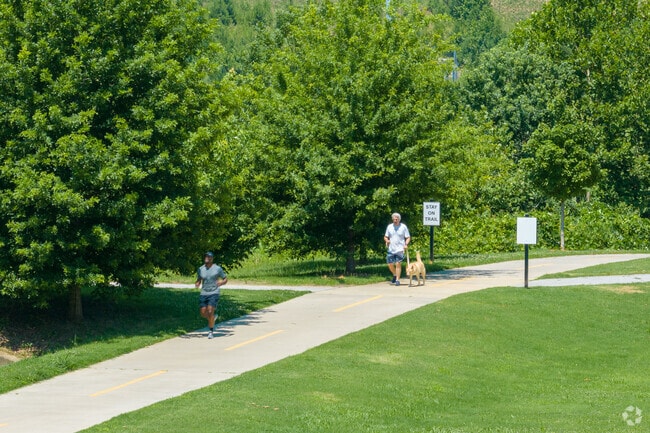 Atlanta Memorial Park is a popular spot among Peachtree Battle dog walkers and joggers.