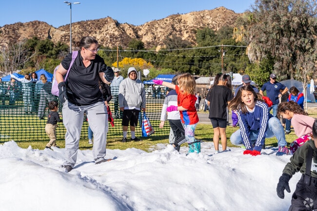Kids and parents can have fun together in the snow at the Winter Wonderland event.