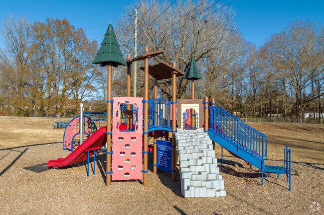Kids can be kids on the playground at Strayhorn Elementary School in Tate County.