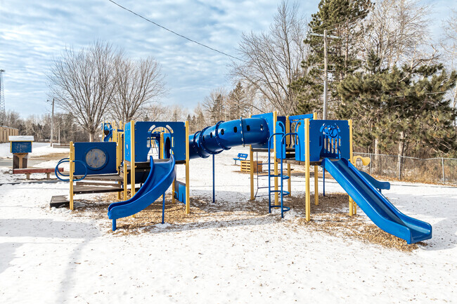 The students at Braham Elementary School enjoy the playground structure.