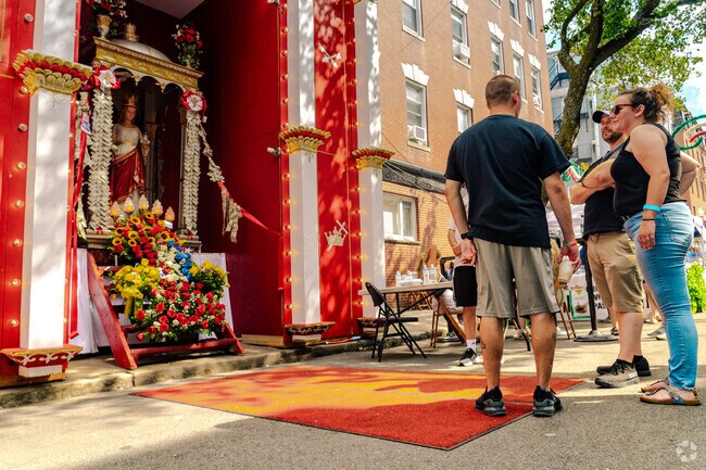 The North end Residents pay tributes to St. Agrippina di Mineo during the festive weekend.