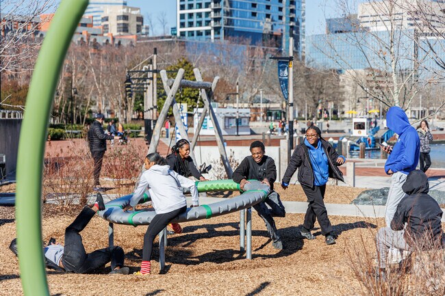 Adventure Park, along the waterfront at the Inner Harbor, is a dynamic playground for all ages.