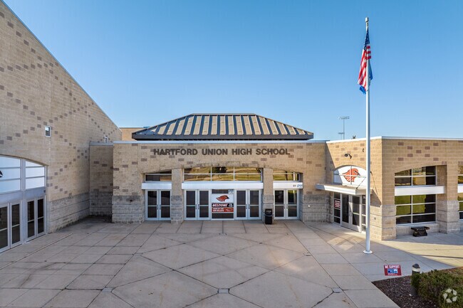 Hartford High School near Erin offers advanced STEM programs and a B-plus rating.