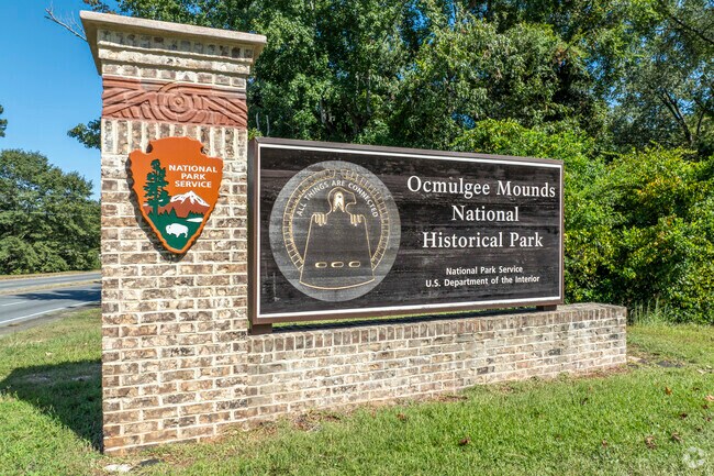 Visit Ocmulgee Mounds National Park in Macon to explore ancient mounds and trails.