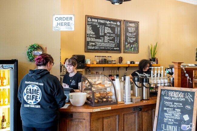 Main Street Coffee House is located minutes from Benton in Independence Square.