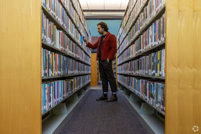 Pick up a new book at the Blackstone Public Library.