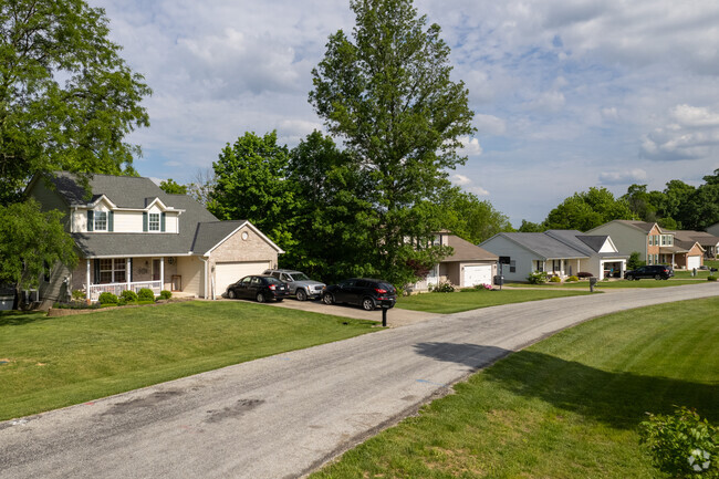 Bright homes line quiet streets that often stretch into cul-de-sacs.
