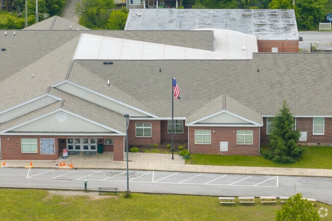 Entrance to Monteagle Elementary School in Monteagle, Tennessee.