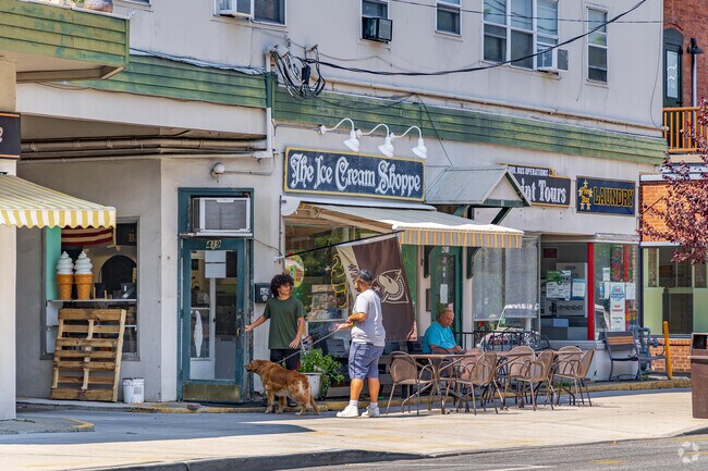 Indulge in the perfect summer treat with homemade, refreshing ice cream at The Ice Cream Shoppe.