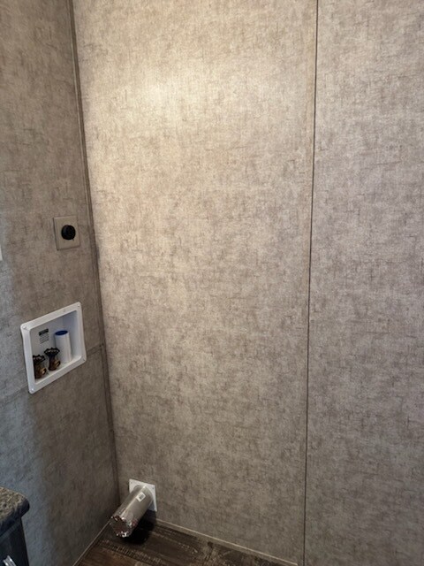 Laundry hook ups inside bathroom