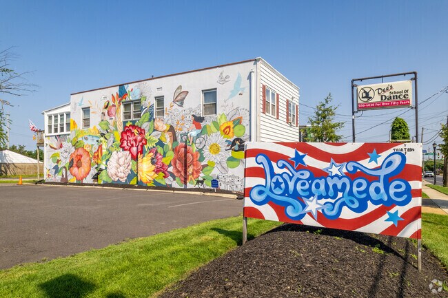 Runnemede is home to many public art installations like the murals found on local shops.