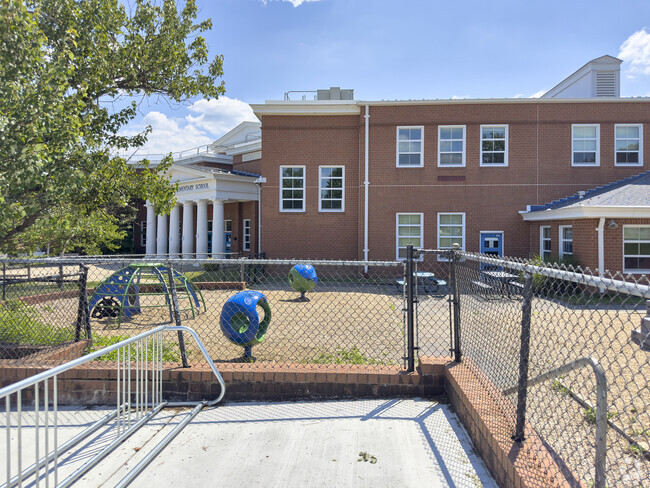 Rachel Carson Elementary School has a gated playground for children's safety.