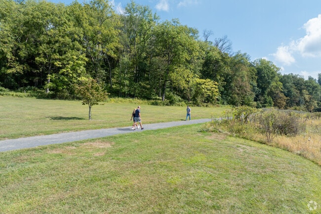 Residents enjoy peaceful strolls on the Natirar Park trail.
